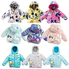 Детский пуховик с Микки-Маусом и Минни-Маусом, легкая теплая куртка с капюшоном, зимняя верхняя одежда для мальчиков и девочек