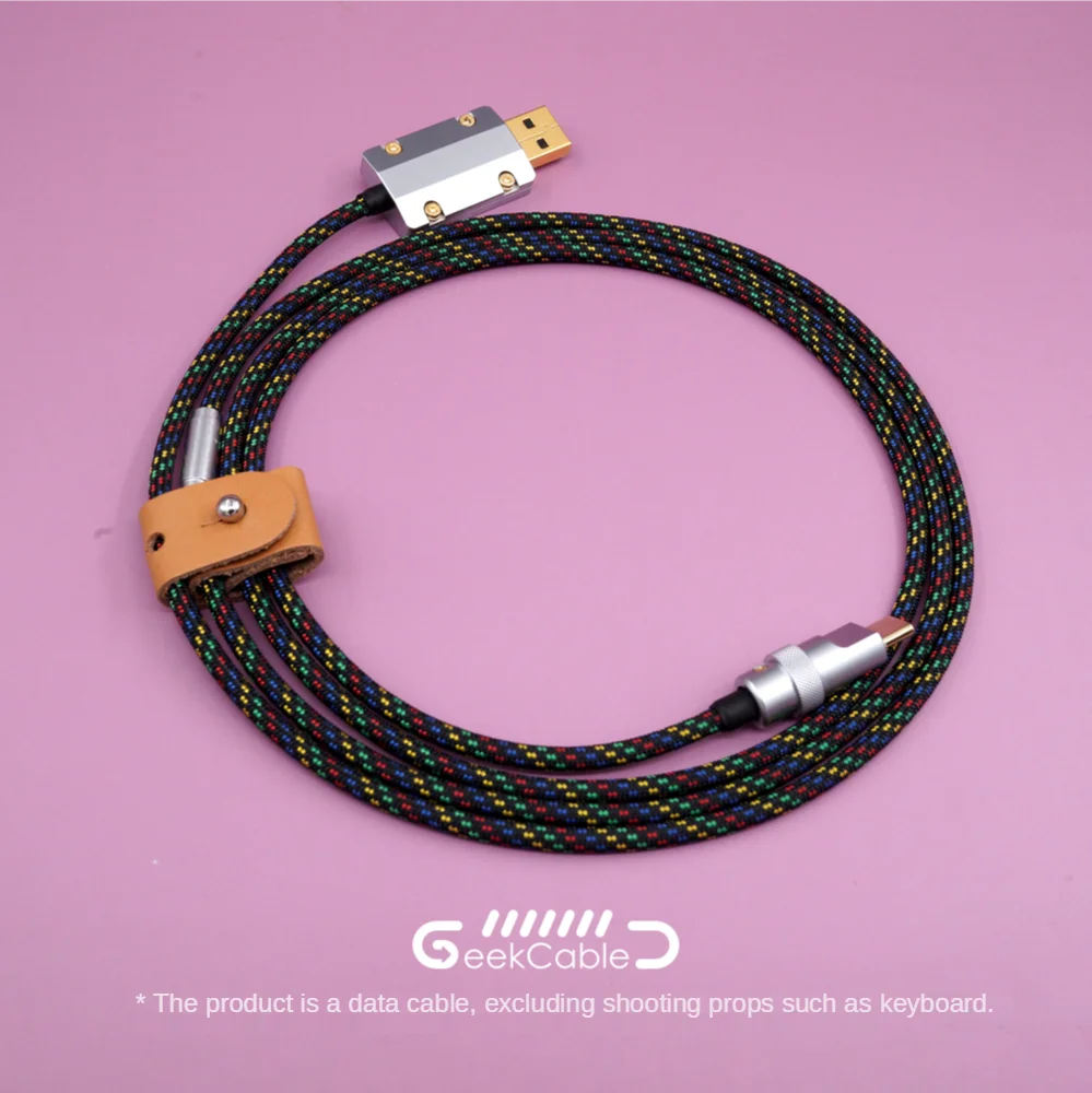 

GeekCable Manual Customized Keyboard Cable USB Fever Keyboard Data Cable Imported Color Straight Line Type-C Mini-USB Micro-USB