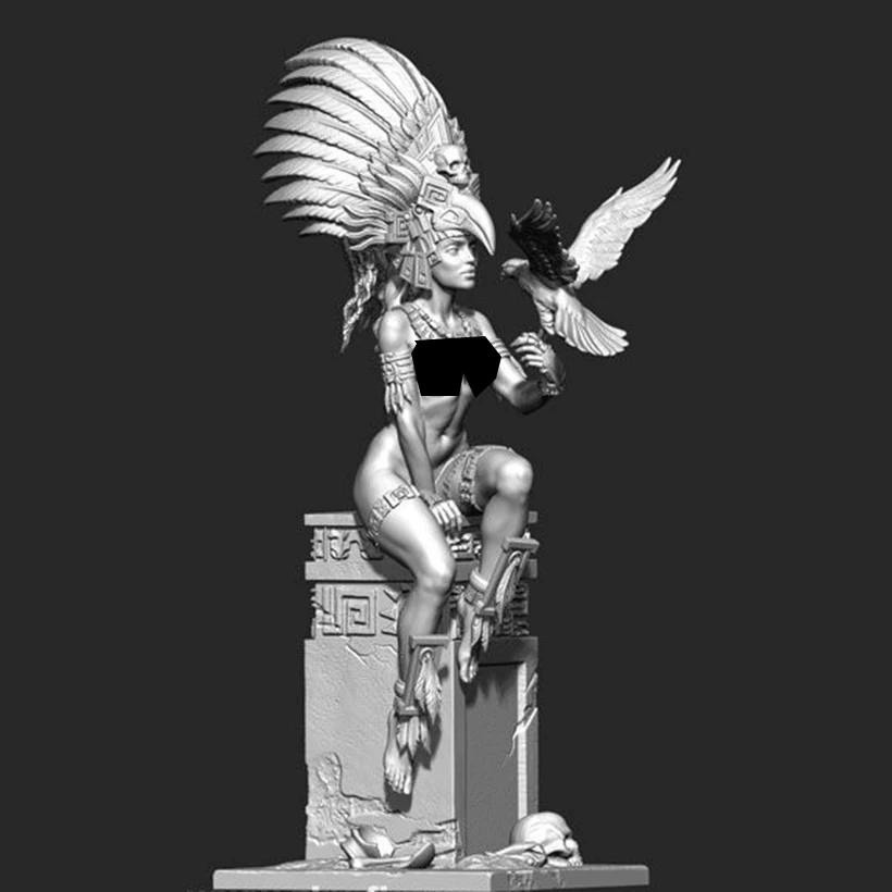 

1/24 ancient woman warrior sit Resin figure Model kits Miniature gk Unassembly Unpainted