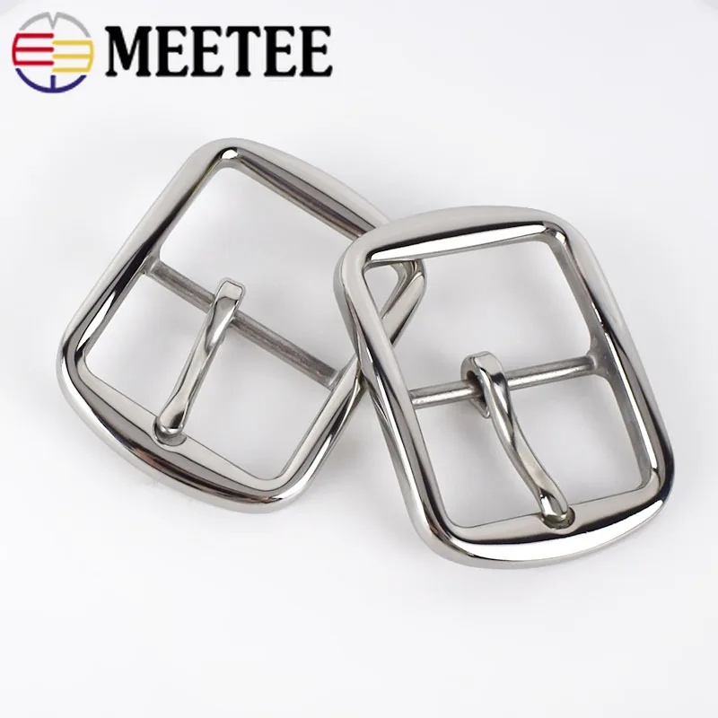 Meetee 40*52 мм Мужские пряжки из нержавеющей стали для 39 мм пояс для отдыха ремень для украшения джинсов Одежда Аксессуары для декора