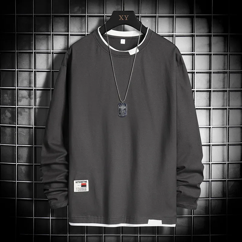 Толстовка мужская с круглым вырезом модная уличная одежда в стиле хип-хоп худи