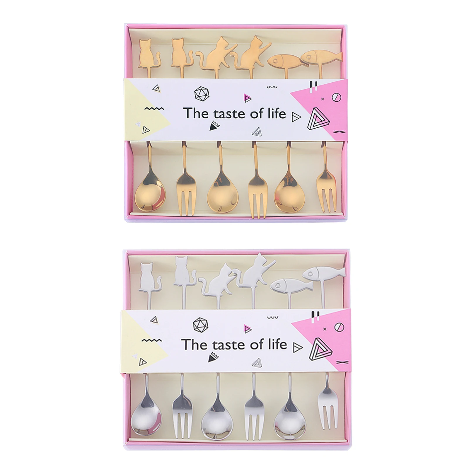 6 шт. кольцо Винтаж чайная ложка инновационные Рождественский Нержавеющая сталь