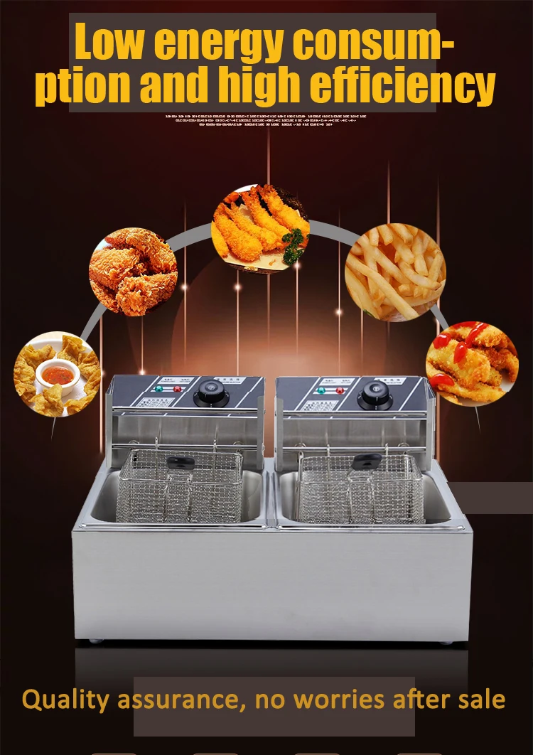 DMWD коммерческие двойной два цилиндра электрическая фритюрница фри печь hot pot жареная курица жарки машина Пан 2 нефтяных резервуаров