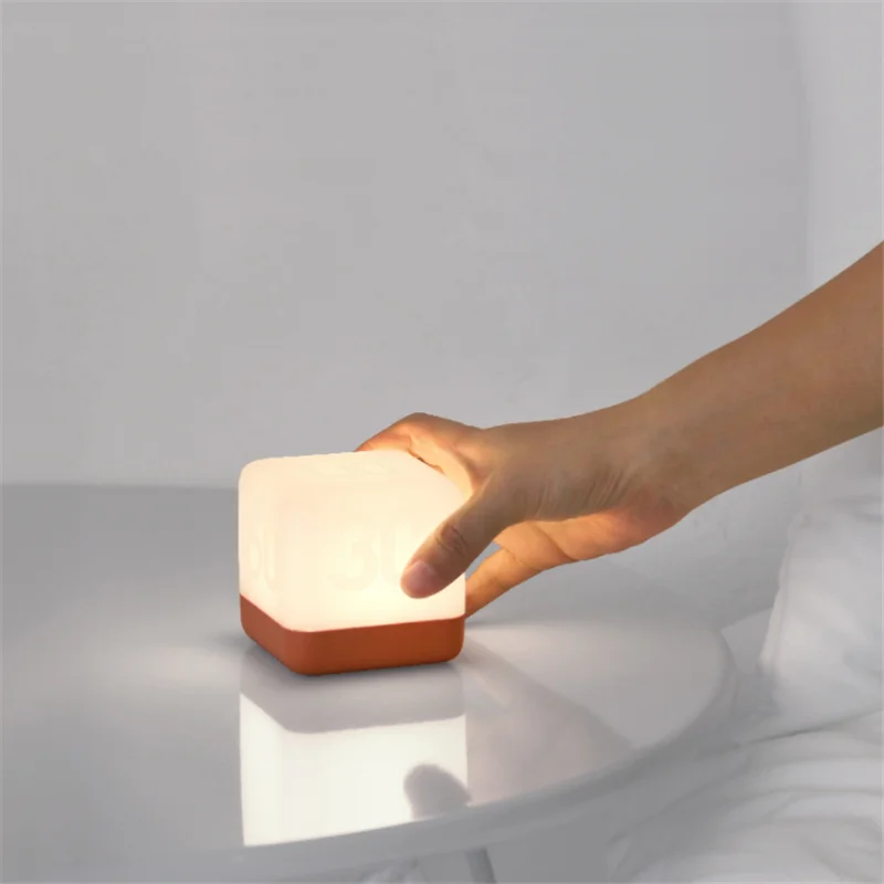 Flip Timing LED Night Light Creative USB Charging Desk Table Lampara Portable Energy Saving Bedroom Sleeping Lamp Home Decor | Освещение