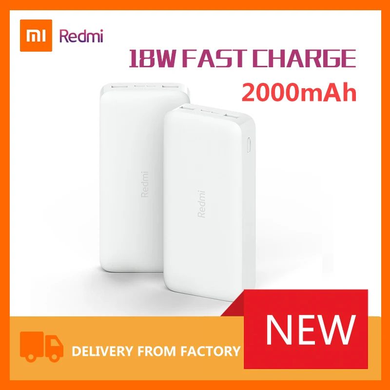 Xiaomi Redmi повербанк 20000 мАч двойное Портативная зарядка usb-устройство пауэр банк внешний аккумулятор для телефона Быстрая зарядка для samsung iPhone X huawei Повербанк