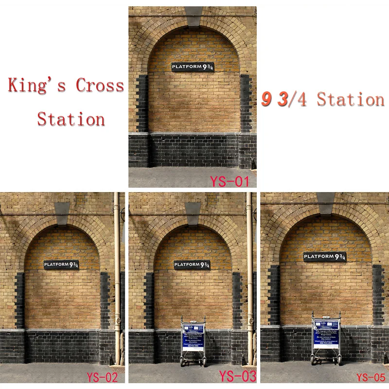 

SHENGYONGBAO Vinyl Custom Brick Wall 9 3/4 Station Photography Backdrops Prop Vintage Heaven Magical Studio Background SS-9051