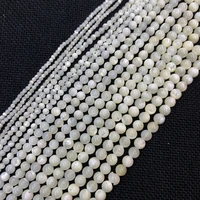 round bead natural freshwater shell mother pearl shell loose spacer beads diy jewelry making necklace earring accessory jewelry