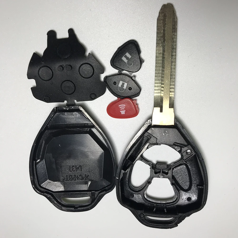 Самый дешевый 10 шт./лот 3-кнопочный чехол для дистанционного ключа Toyota