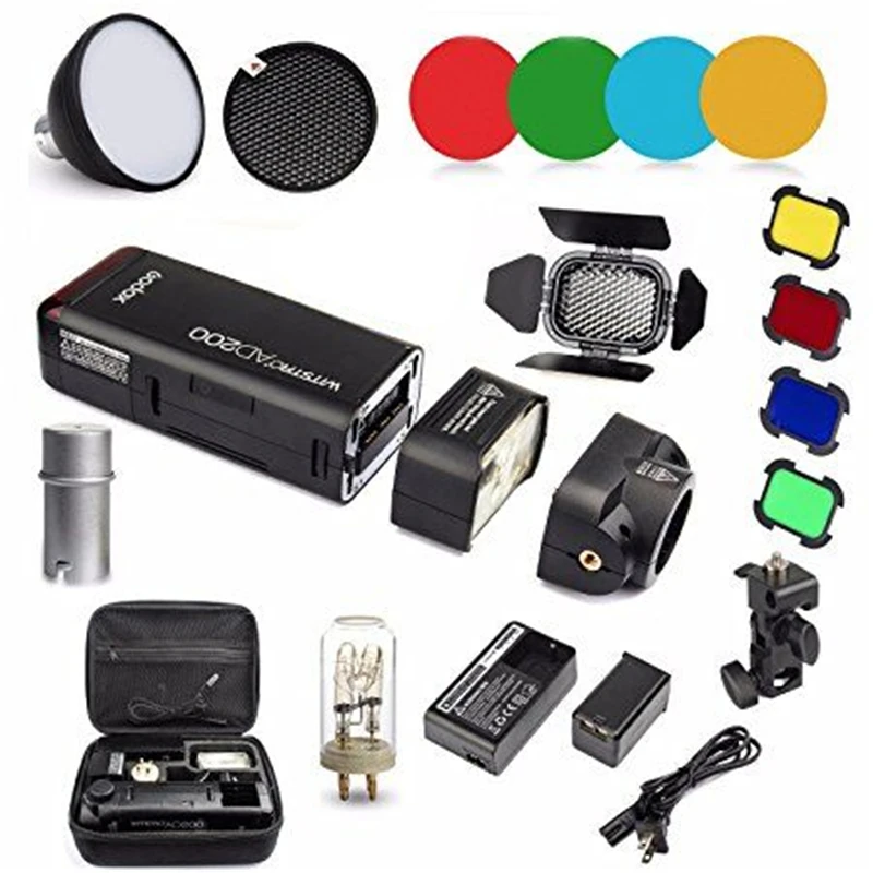 Godox AD200 набор 200Ws 2 4G 1/8000 HSS TTL вспышка Стробоскопическая Беспроводная монолайт w/2900