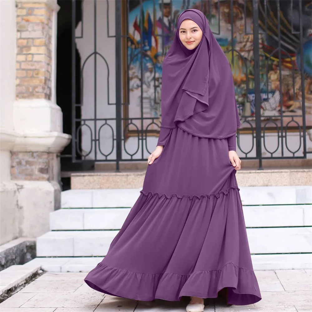 Мусульманское платье Siskakia khimar Abaya Малайзийский турецкий мусульманский халат +