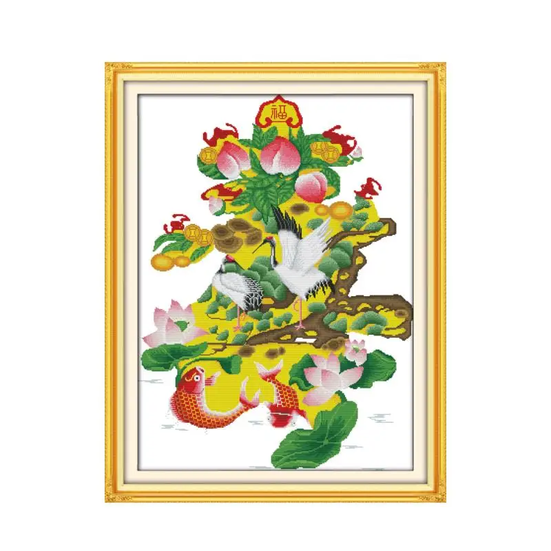 

Longevity cross stitch kit 14ct 11ct pre stamped canvas cross stitching animal lover embroidery DIY handmade needlework