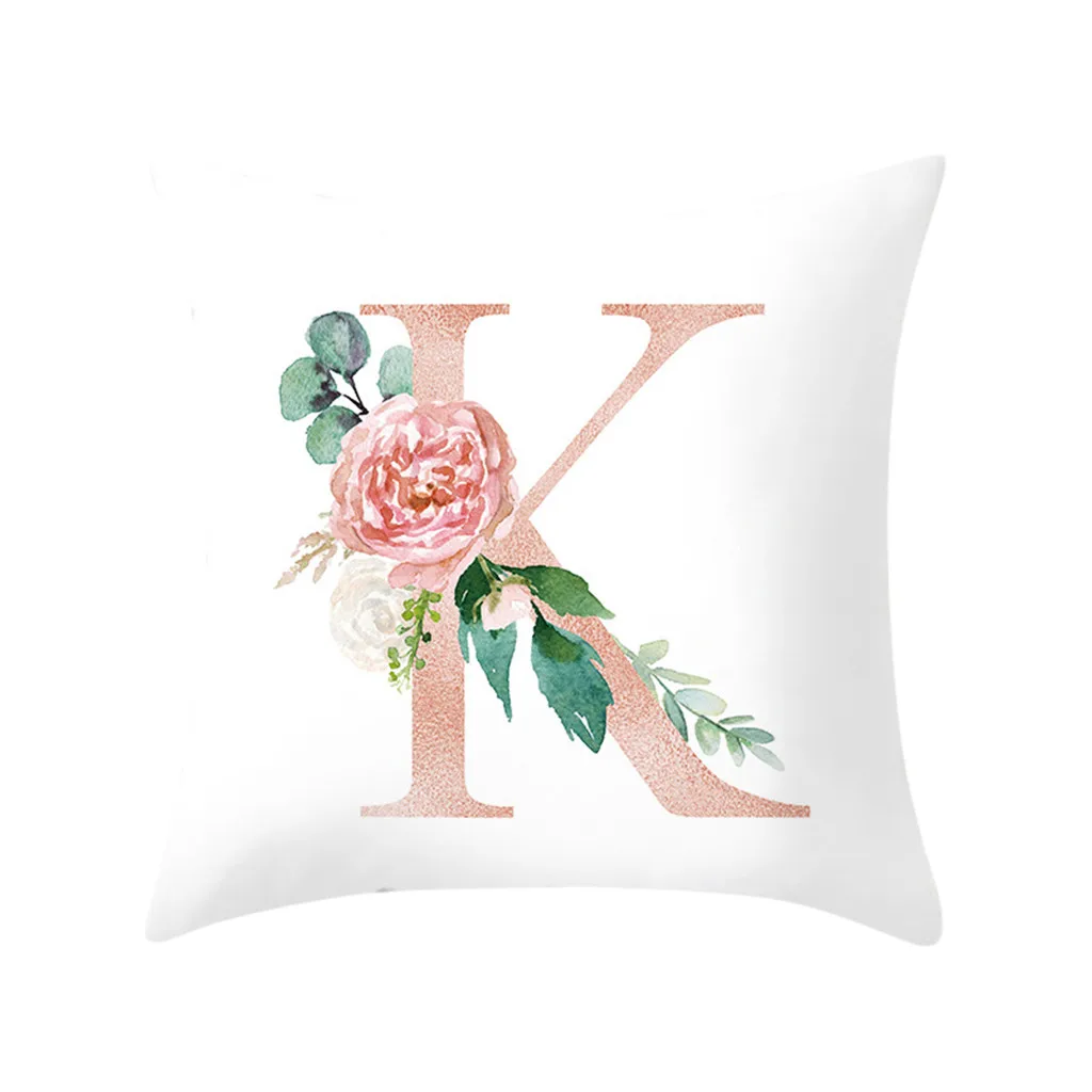 Чехол для подушки с принтом букв квадратный 45 см * наволочка дивана украшение