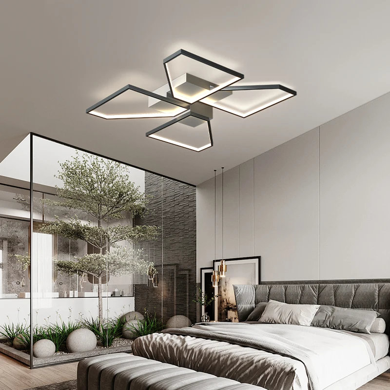 Простые современные комбинированные светодиодные люстры минималистичный декор