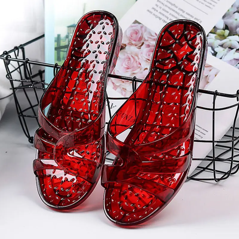 

Female shoes jelly sandals women Transparent slides mom summer casual cheap shoes 2021 fashion