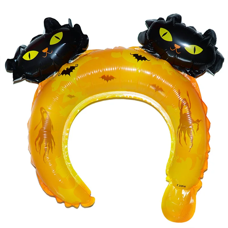 Новинка 2020 воздушные шары на Хэллоуин головной убор в виде тыквы ведьмы из фольги