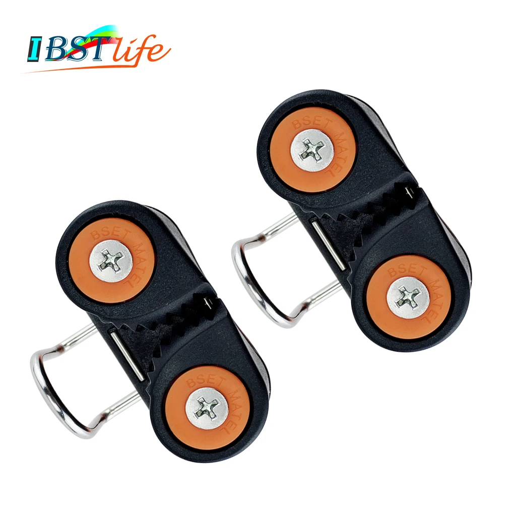 

2PCS Composite 2 Row Matic Ball Bearing Cam Cleat with leading Ring Pilates Equipment Boat Fast Entry Rope Wire Fairlead Sailing