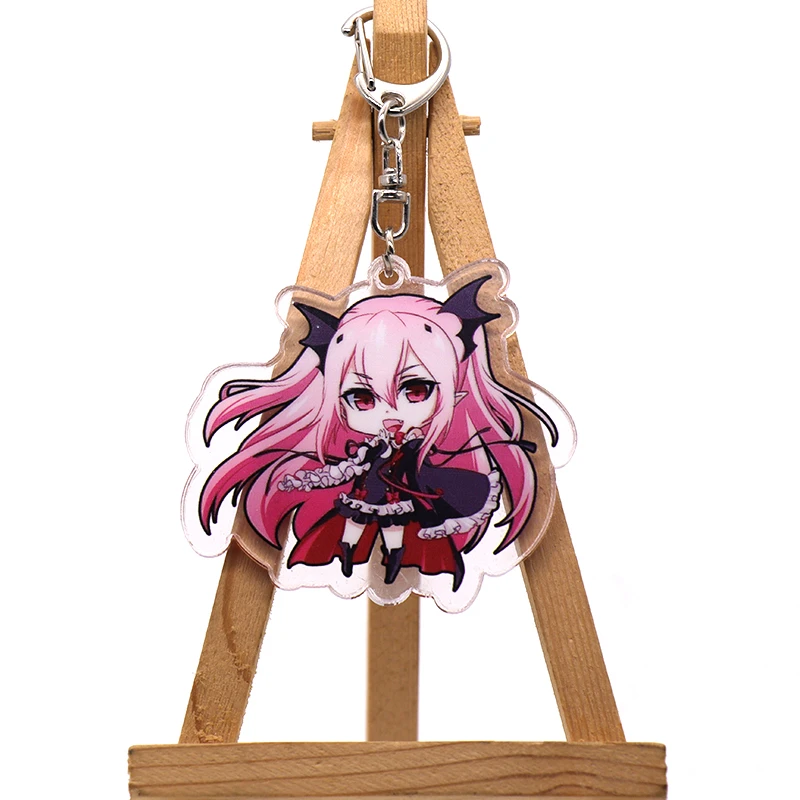 Милый аниме мультфильм Серафим конца печатных кулон брелок акриловый косплей