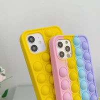 2021 12mini rainbow phone case for iphone 12 11 pro max x xs max xr 10 7 8 plus se relief stress anxiety silicone cover