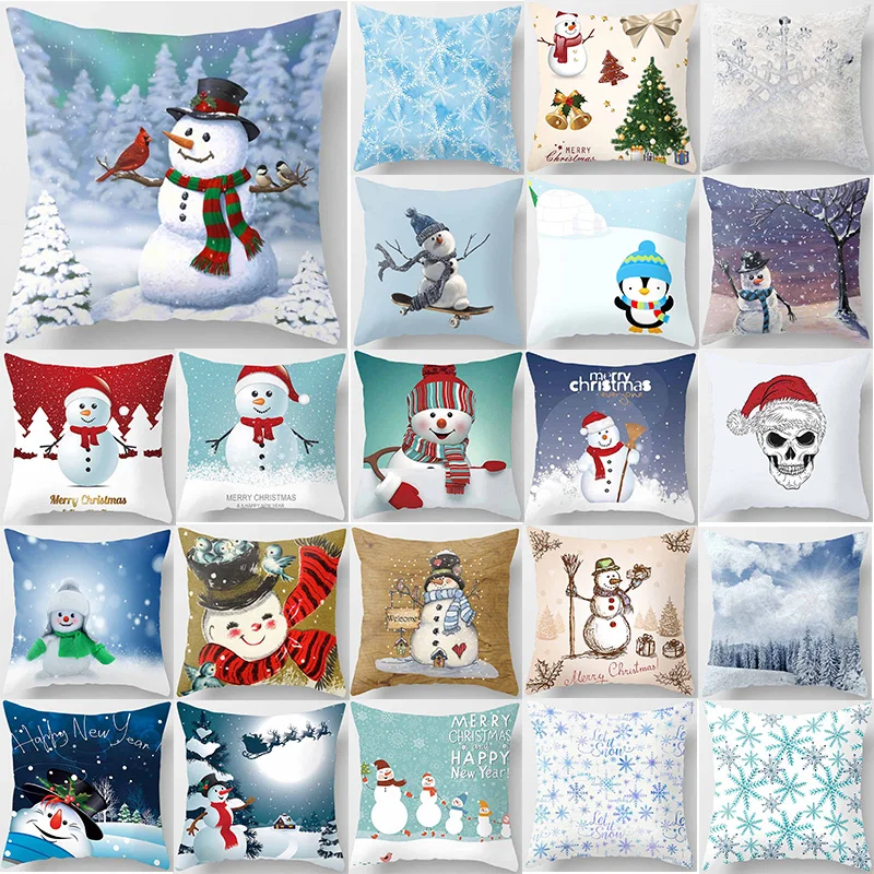Модная Рождественская Снежная Мужская наволочка для подушки Красивая