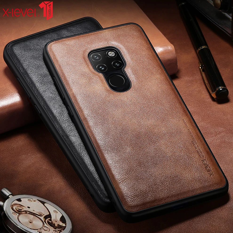 Кожаный чехол X Level для Huawei Mate 20 Pro оригинальный мягкий Силиконовый противоударный