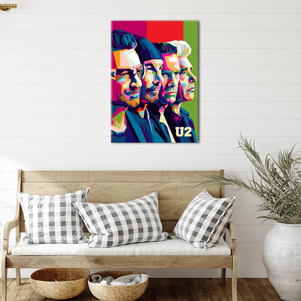 Постер на холсте U2 Band Pop Art портрет настенная живопись постеры и принты настенные