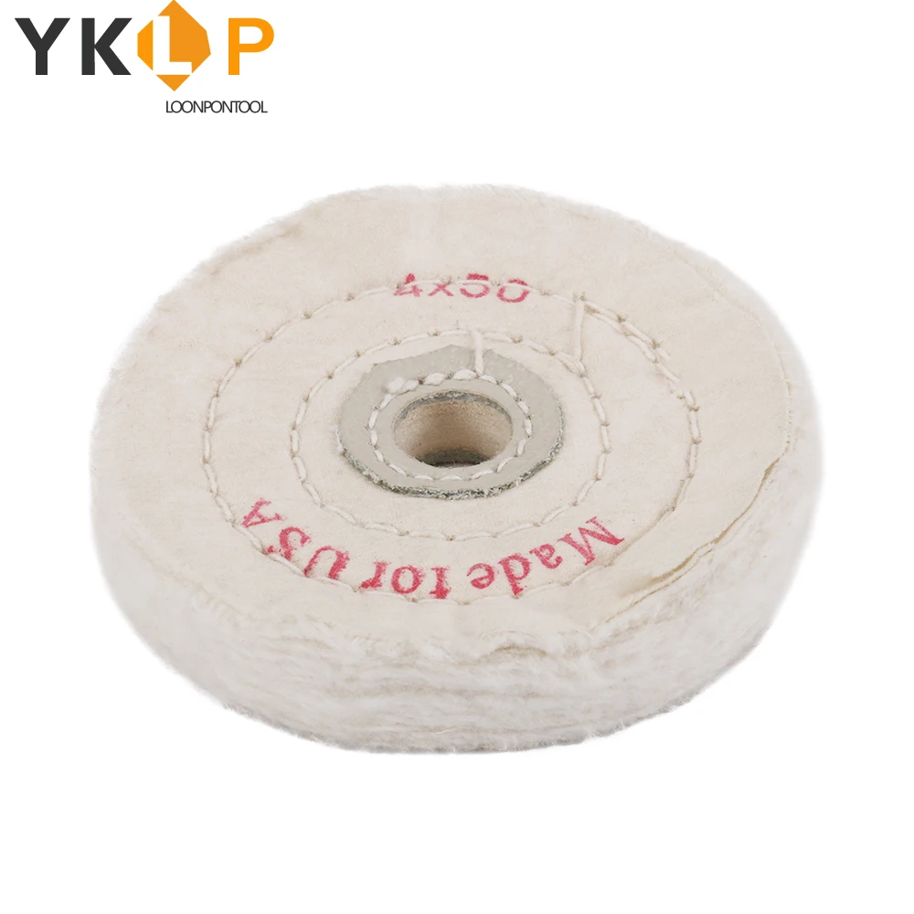 

5 Pcs 4 inch 100 mm White Soft Cloth Polishing Wheel Buffing Pads For Jewelry 50 Plys