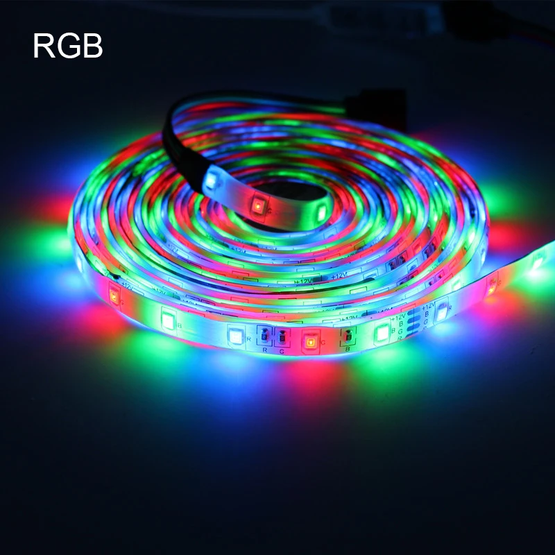 RGB 5 м 10 м светодиодный светильник 12 в водонепроницаемый RGB Гибкая Диодная лента с пультом дистанционного управления красный синий теплый белый зеленый - Испускаемый цвет: RGB
