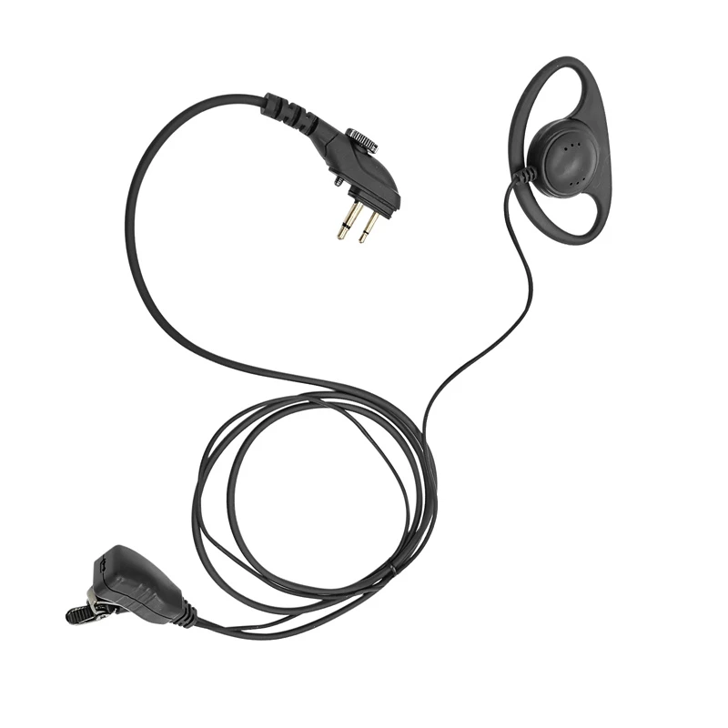 

D Shape Earhook Earpiece Walkie Talkie Headset with PTT Mic Compatible for HYT Hytera PD502 PD562 BD502 TC-508 and TC-580 Radio