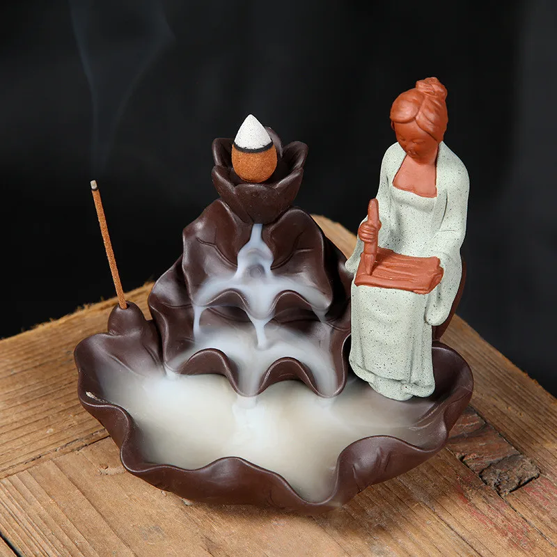 Керамические четыре красивые дамы Blackflow курильница домашний декор подставка для