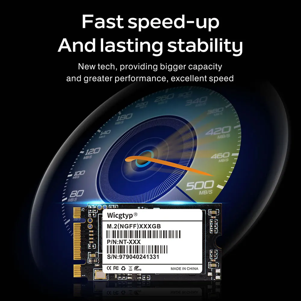 

Твердотельный накопитель Wicgtyp M.2 2242 SSD SATA NGFF 1 ТБ