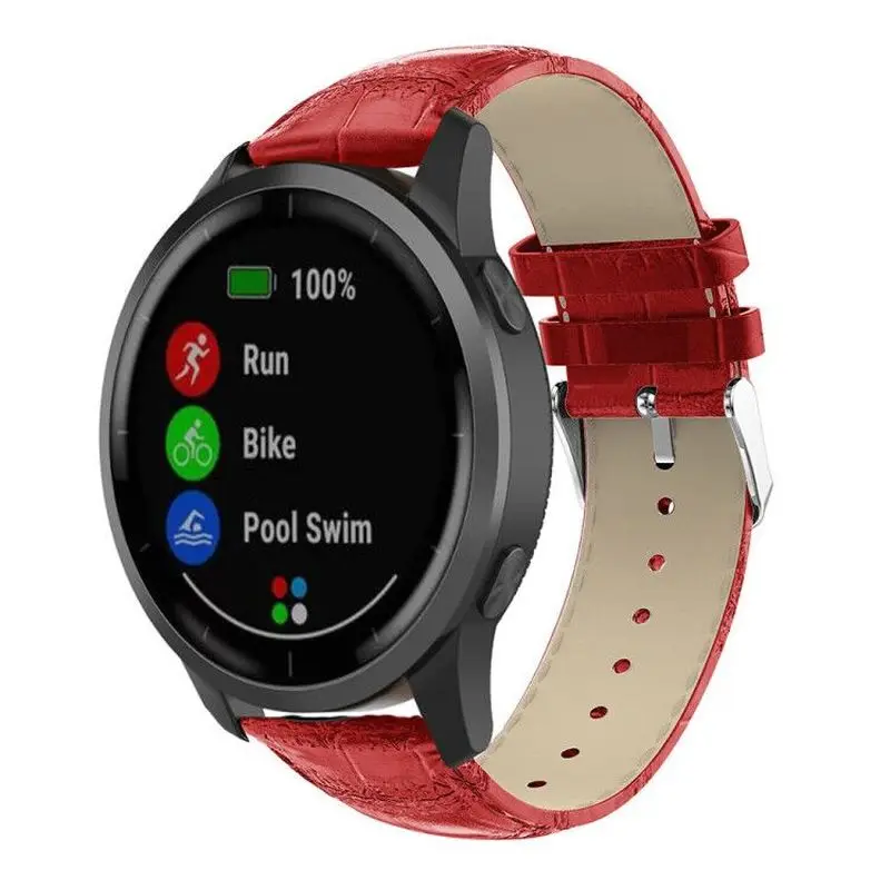 Ремешок сменный из натуральной кожи для Garmin Vivoactive 3 4S смарт-браслет 4 ремешок