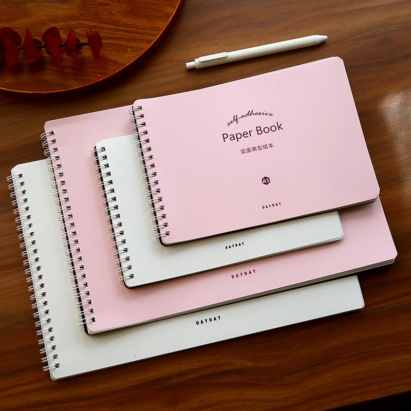 

Hard Cover Double-Sided Sketchbook for Drawing Release Paper A4 A5 Creative Planner Material Stickers Storage Book Coil Notebook