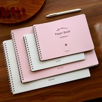 hard cover double sided sketchbook for drawing release paper a4 a5 creative planner material stickers storage book coil notebook
