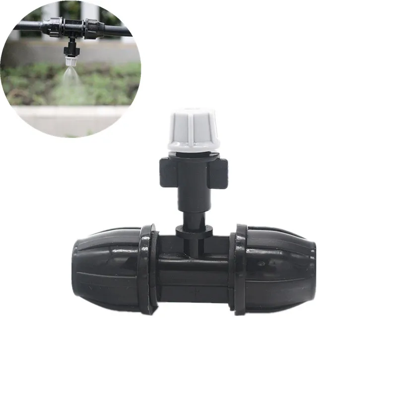 

20PCS Grey Atomizing Nozzles With 3/8" Lock Tee Garden Irrigation Misting Sprinklers Drip Fittings For 3/8" Tube(ID 8-9mm)