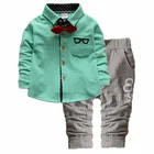 2020 Новое весенне-осеннее платье для мальчиков маленькие костюмы Детский костюм комплект из двух предметов для мальчиков детская одежда