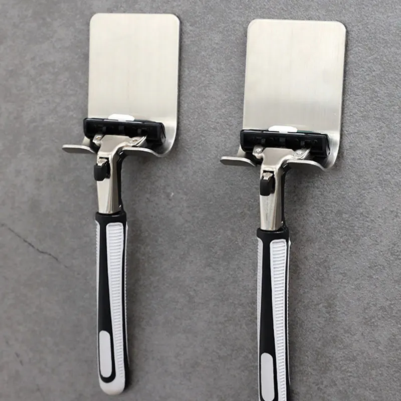 

1Pcs Stainless Steel Razor Holder Men Shaving Shaver Shelf Shaving Razor Rack Bathroom Bedroom Home Viscose Wall Hooks Hanger