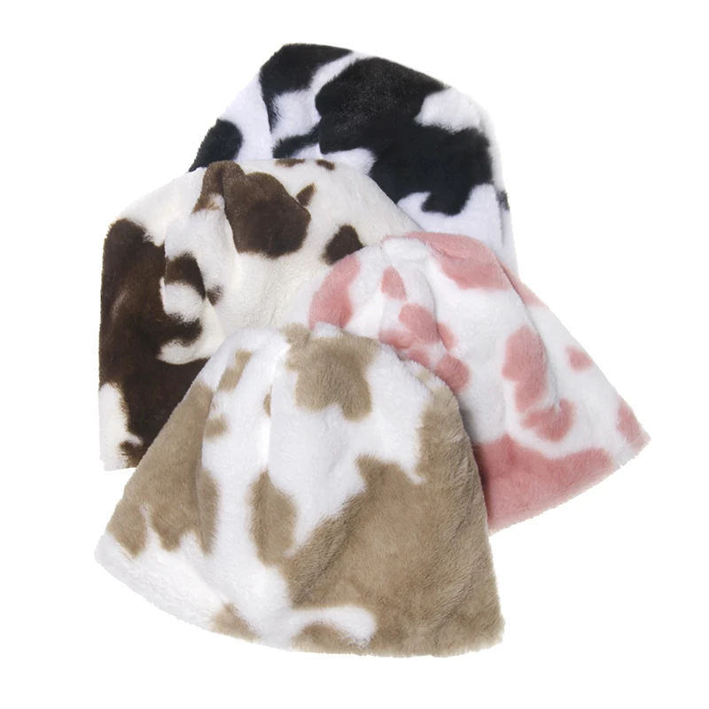 Женская зимняя шапка FOXMOTHER черная розовая Шапка бини из искусственного меха