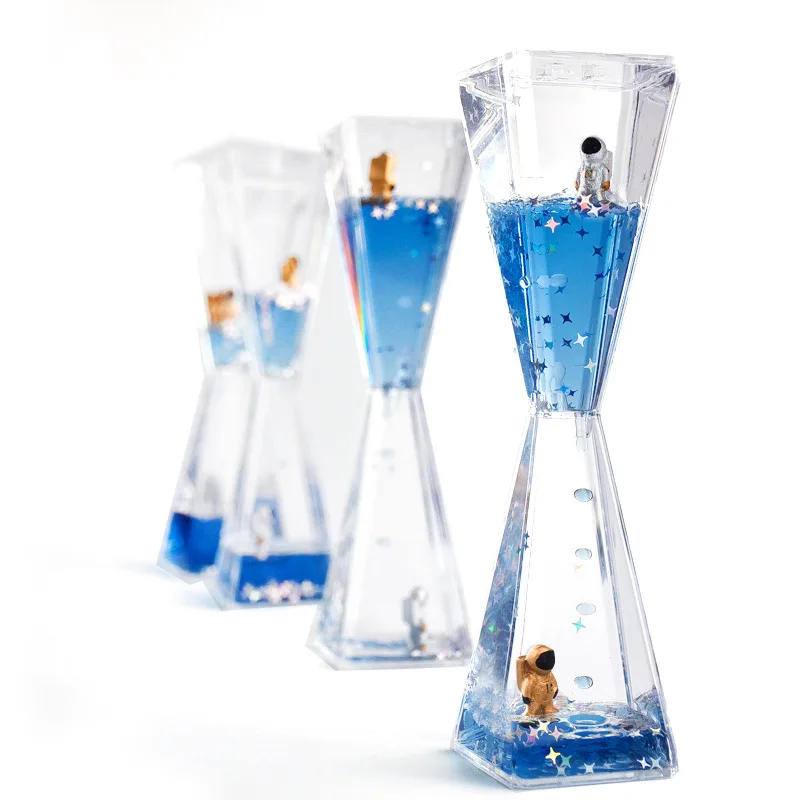 

Office kids creative liquid quicksand oil spill home astronaut starry sky hourglass hourglass oil drop birthday gift