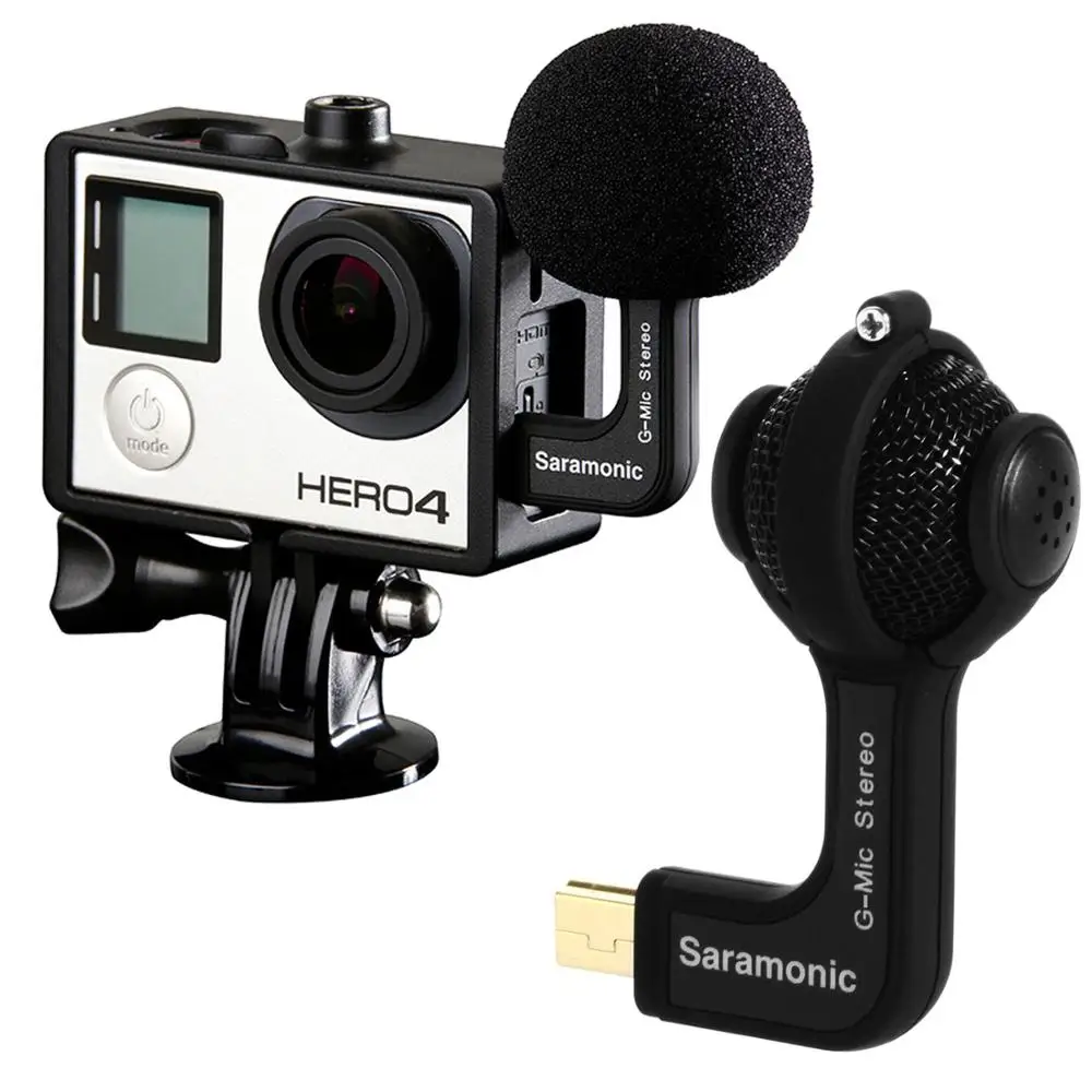 Профессиональный стерео микрофон Saramonic G Mic для камер GoPro Hero4 Hero3 + Hero3|professional