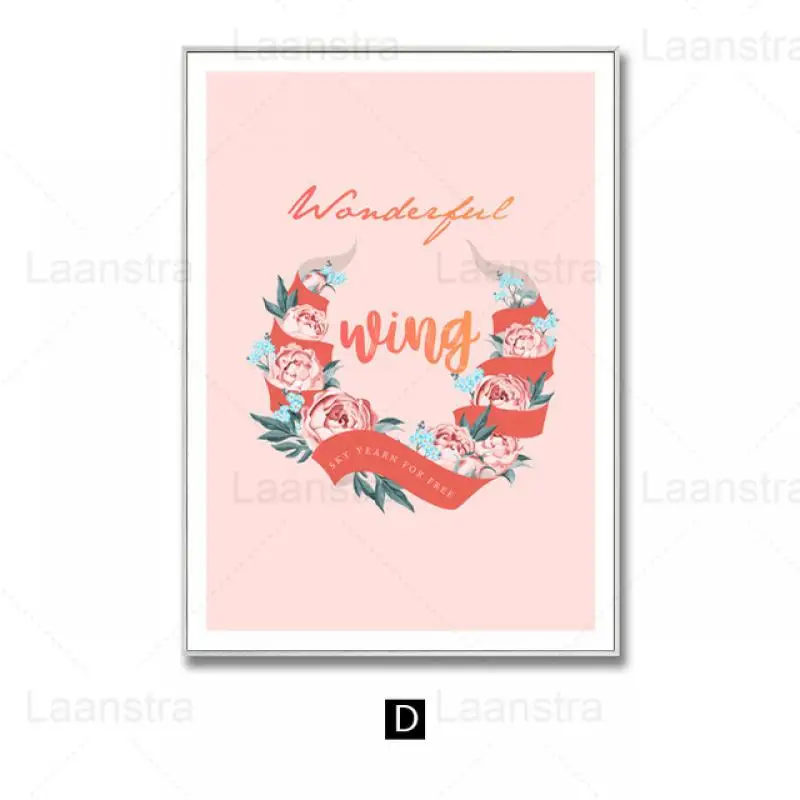 

Nordic Decorative Painting Flamingo Feather Red Flower Posters and Prints Wall Art Canvas Painting Home Decoration Living Room