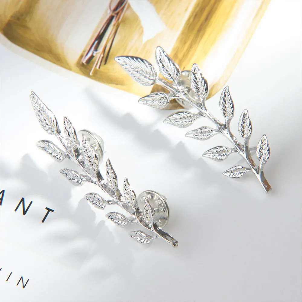 Женская/Мужская брошь на воротник в стиле ретро изысканная 1 пара форме листочка |