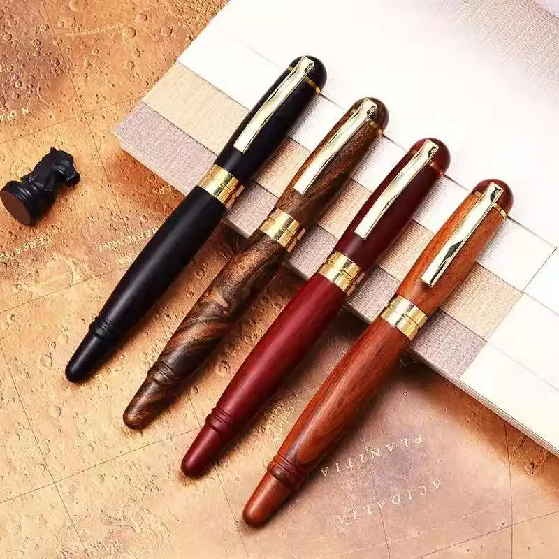 

Wooden Fountain Pen Ink Pen Schmidt F NIb Converter Filler Stationery Office school supplies writing gift