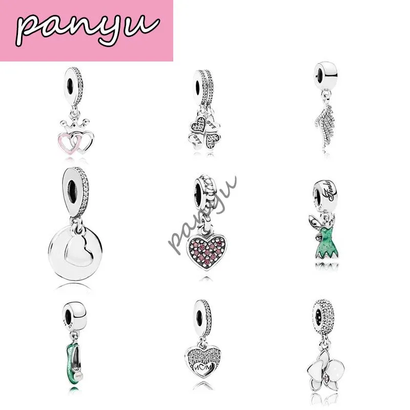 Pandoras Подвески Серебро 925 кулон в форме сердца подходит для браслета Pandoras DIY аксессуары праздничные подарки