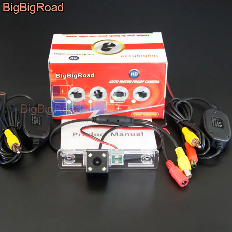Wireless Camera BigBigRoad Автомобильная интеллектуальная динамическая траектория треков резервная камера для Opel Omega A B/Vectra B/Zafira A 1999 2000 2001-2005 - Название цвета: Wireless Camera