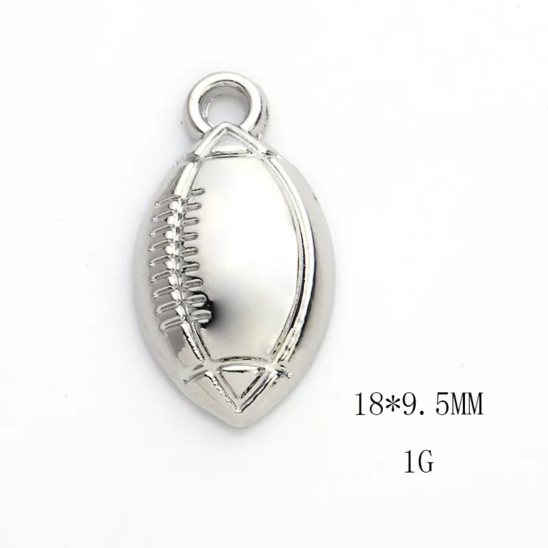 20 pcs Cool Sport Style Football Design Charms Fit Charm Bracelet Jewelry Accessories Antique Silvery DIY Handmade | Украшения и