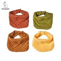 kangobaby 4pcs muslin burp cloths sets most fashion colorful solid color baby infinity scarf bibs