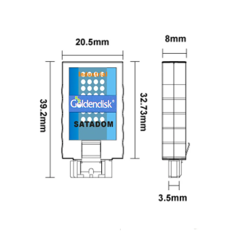 Goldendisk 32GB SATA флэш накопители MLC DOM карты памяти двухканальные II 3 ГБ/сек. Высокая