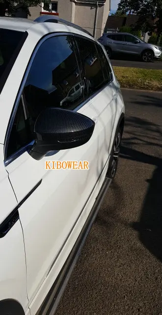 Пара бокового крыла зеркала крышки для VW Tiguan Allspace L MK2(углеродный вид) Замена