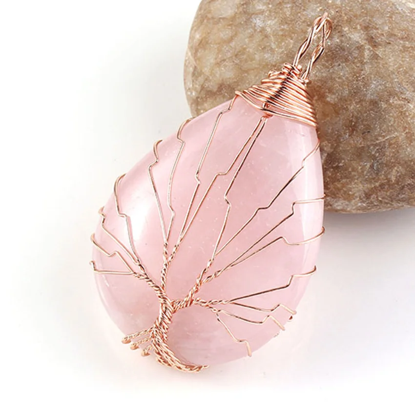 100 уникальная проволочная оболочка цвета розового золота 1 шт. подвеска в виде