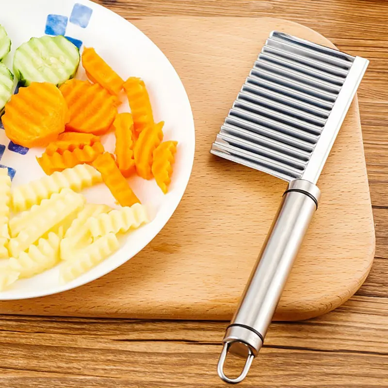 Нержавеющая сталь картофель тесто волн Crinkle резак слайсер для дома Кухня Овощной
